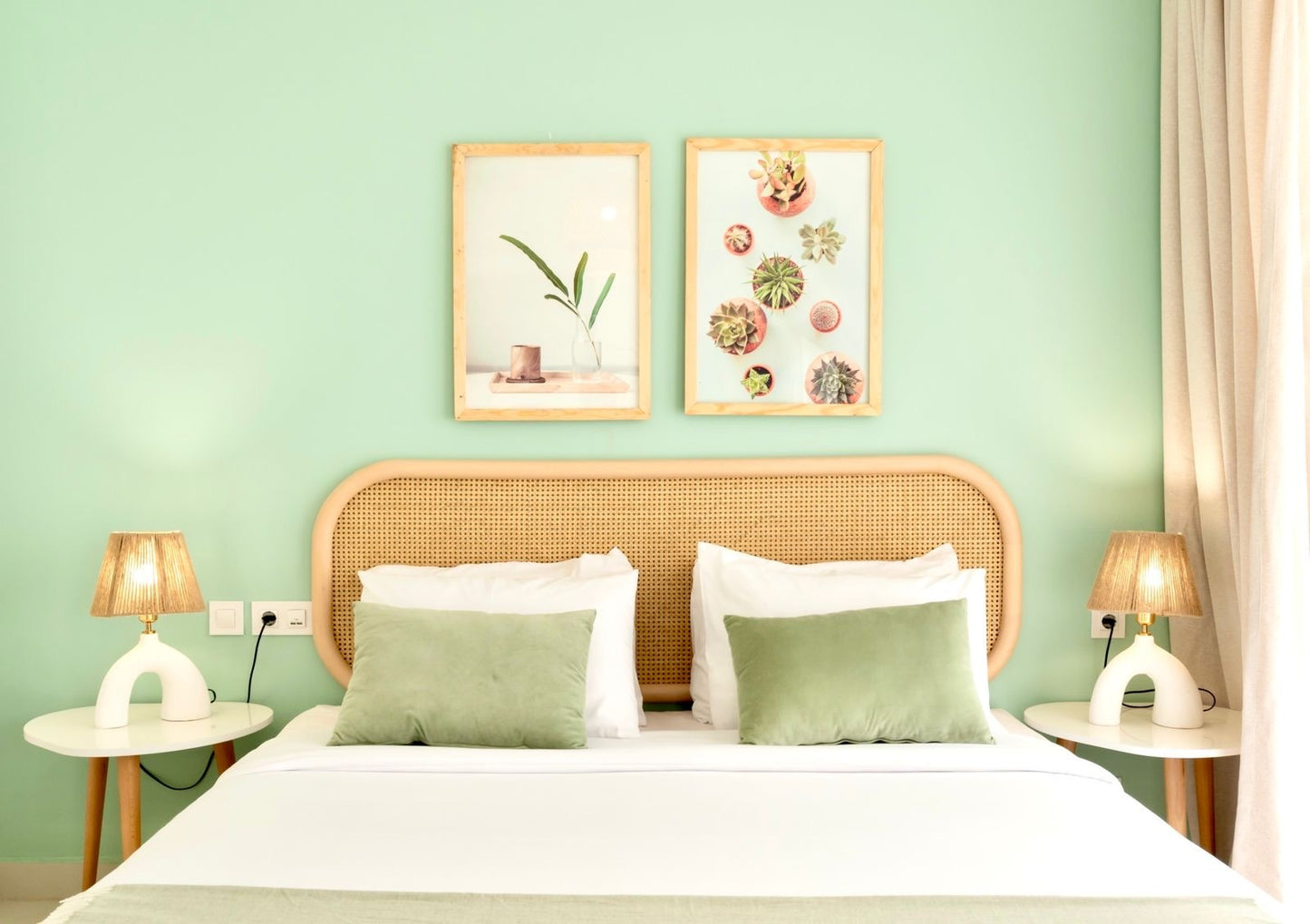 EARTHY MINT BEDROOM